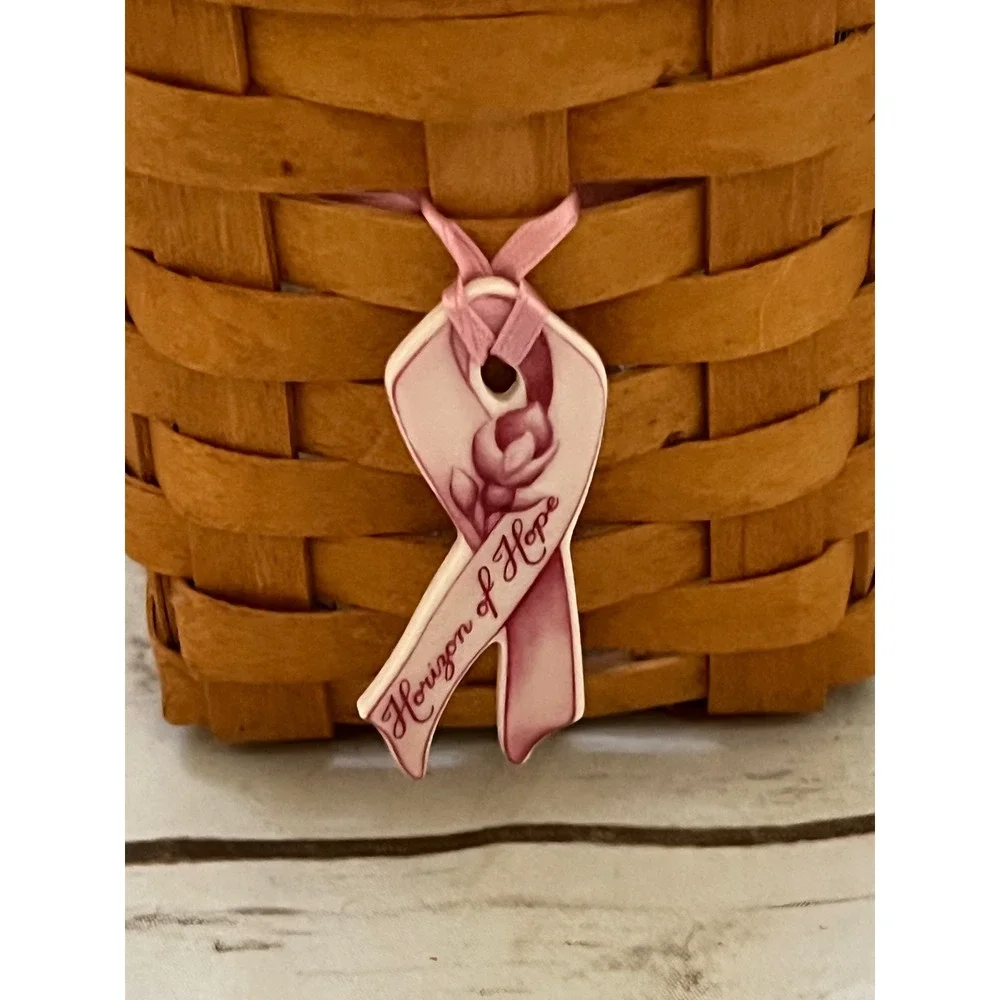 Longaberger Horizon of Hope Basket Natural Pink Ribbon 2001 Small 4.5in
